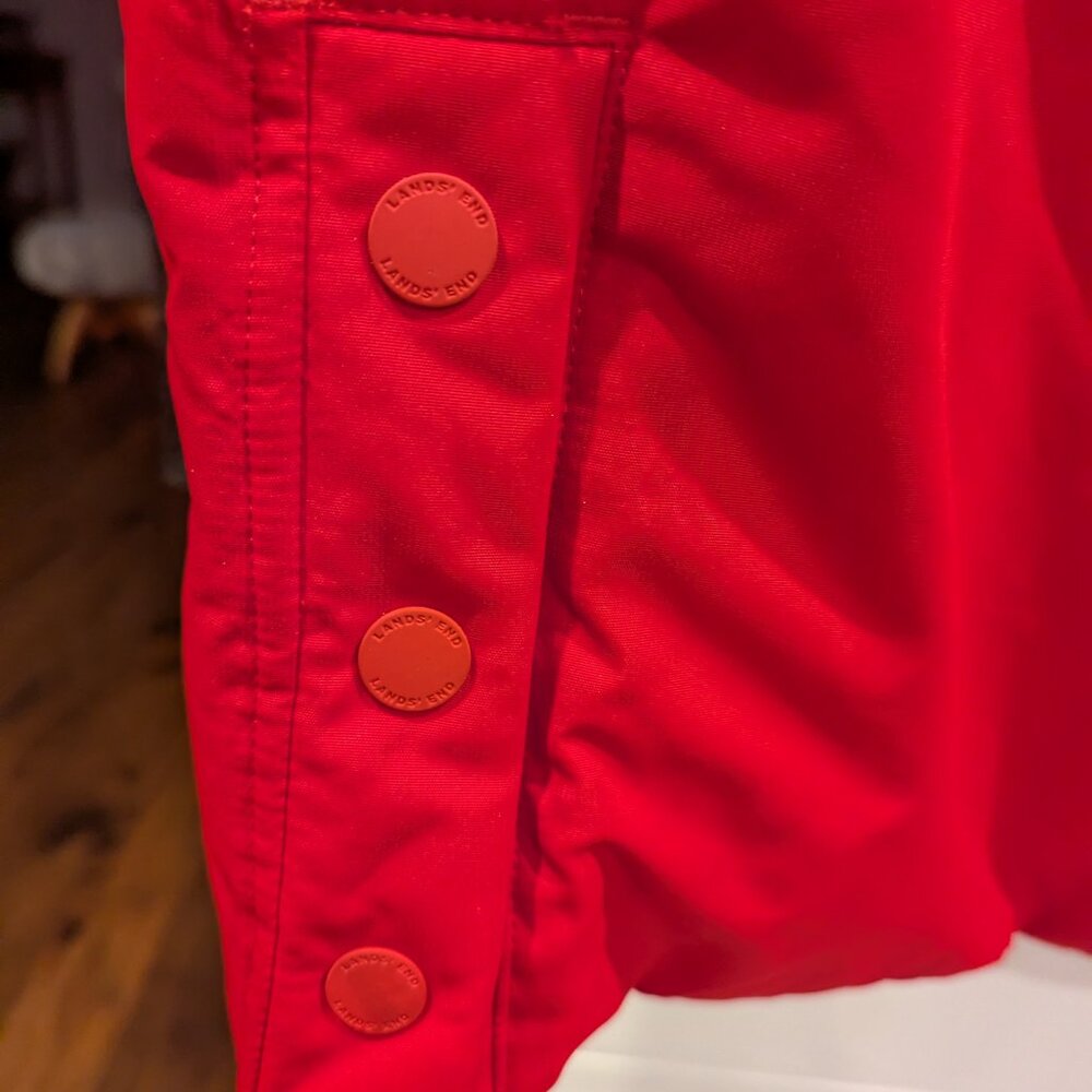 Land's End Size 3X Women's Red Expedition Down Waterproof Hooded Winter Parka - Picture 11 of 14